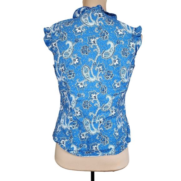 Gloria Vanderbilt Medium Blue Blouse - Picture 2 of 3